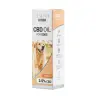 De verpakking van Renova - CBD olie 2,5% voor honden (10 ml), speciaal samengesteld door dierenartsen en THC-vrij, heeft op de voorkant een afbeelding van een hond. miniatuur