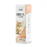 Renova – CBD olie 2,5% voor katten (10ml) heeft een afbeelding van een kat op de verpakking en bevat belangrijke productdetails zoals dat het door een dierenarts is samengesteld, in een laboratorium is getest en 0,0% THC bevat. miniatuur