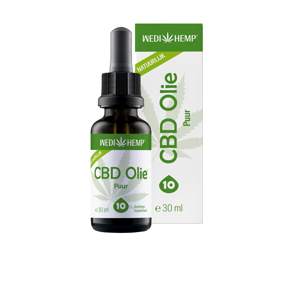 CBD olie Puur 10% van Wedihemp (30 ml) – Milde smaak