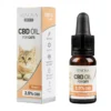 Een doos met een flesje van 10 ml Renova – CBD olie 2,5% voor katten, dat door dierenartsen is samengesteld en in het laboratorium is getest met in totaal 250 mg CBD.
