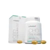 Een fles en doos met Cibdol 2.0 - 5% CBD-capsules, met drie capsules op de voorkant.