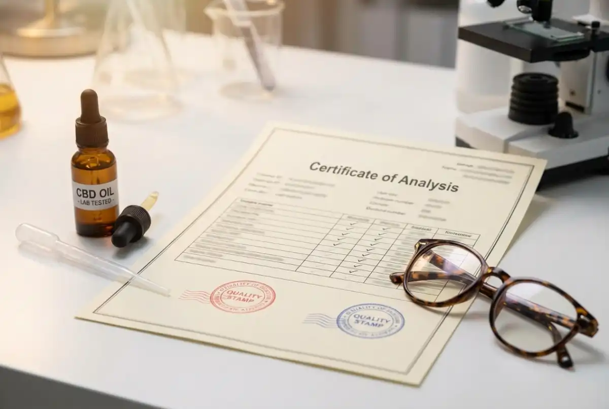 Lab rapport (COA) voor CBD olie kwaliteitscontrole